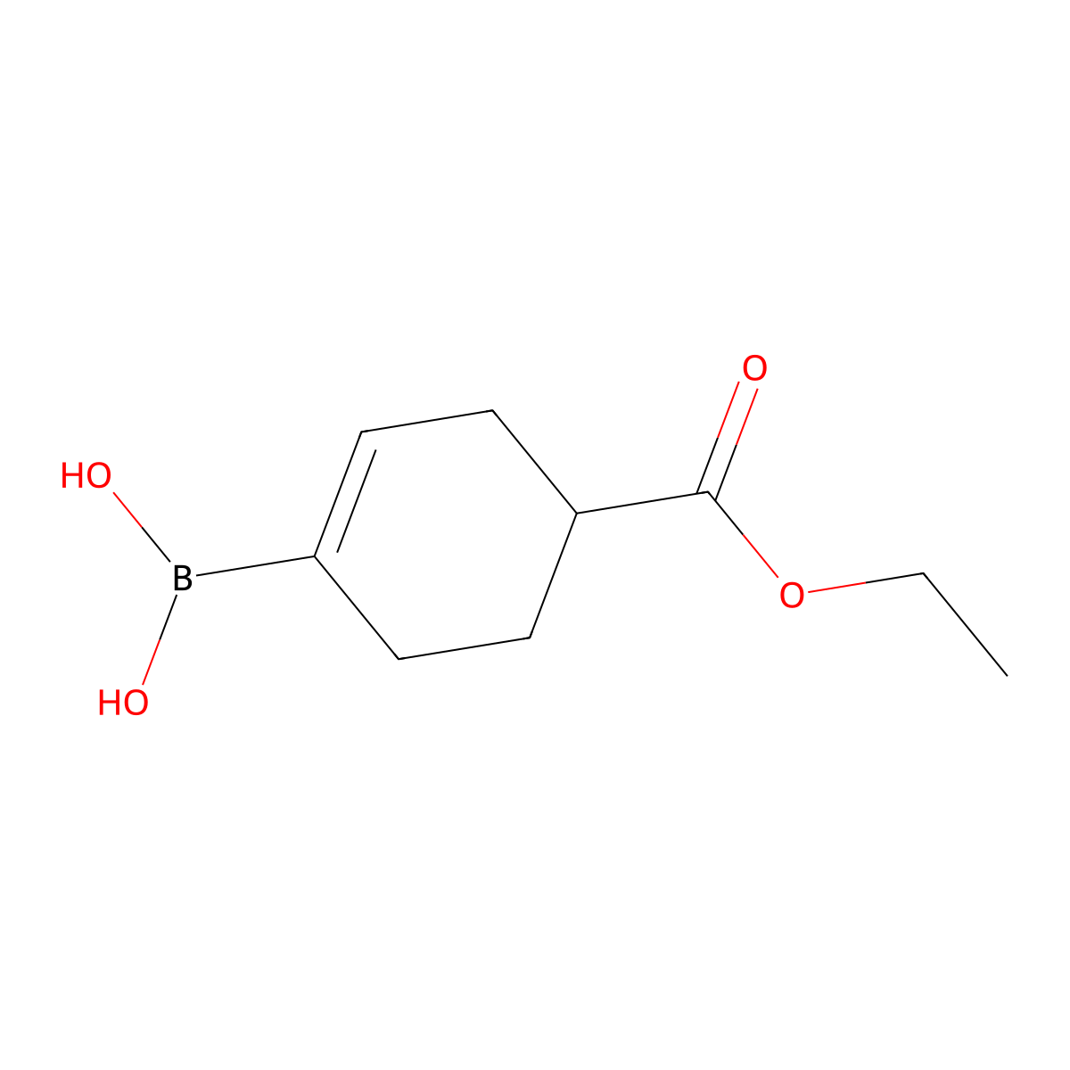 (4-(Ethoxycarbonyl)cyclohex-1-en-1-yl)boronic acid molecular structure, CAS 1443112-50-2