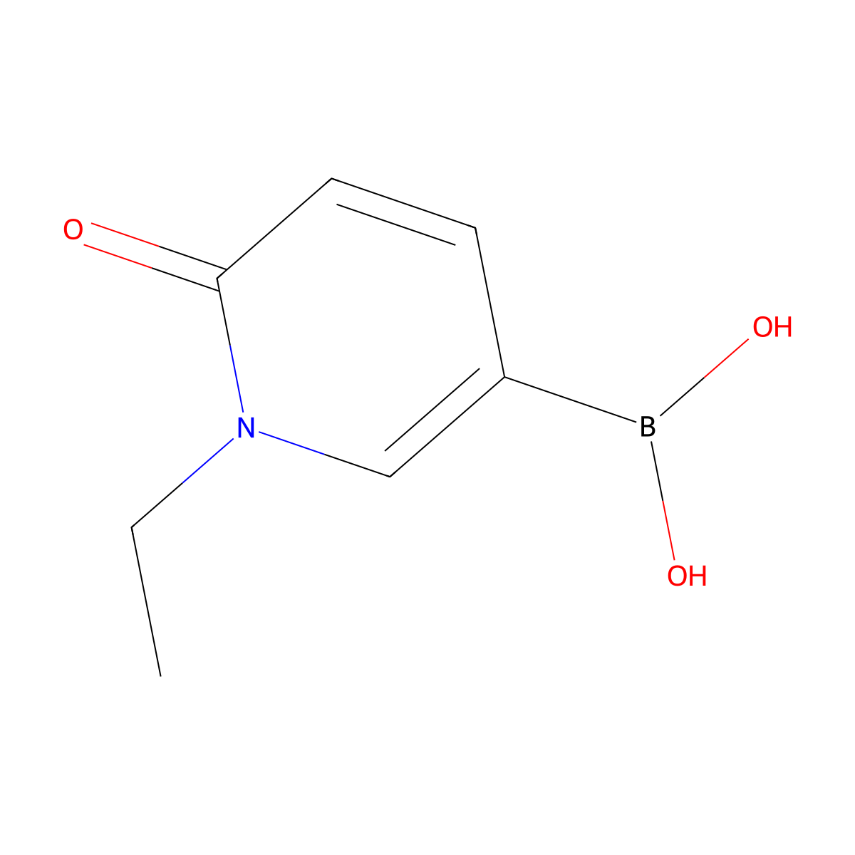(1-Ethyl-6-oxo-1,6-dihydropyridin-3-YL)boronic acid molecular structure, CAS 1443112-57-9