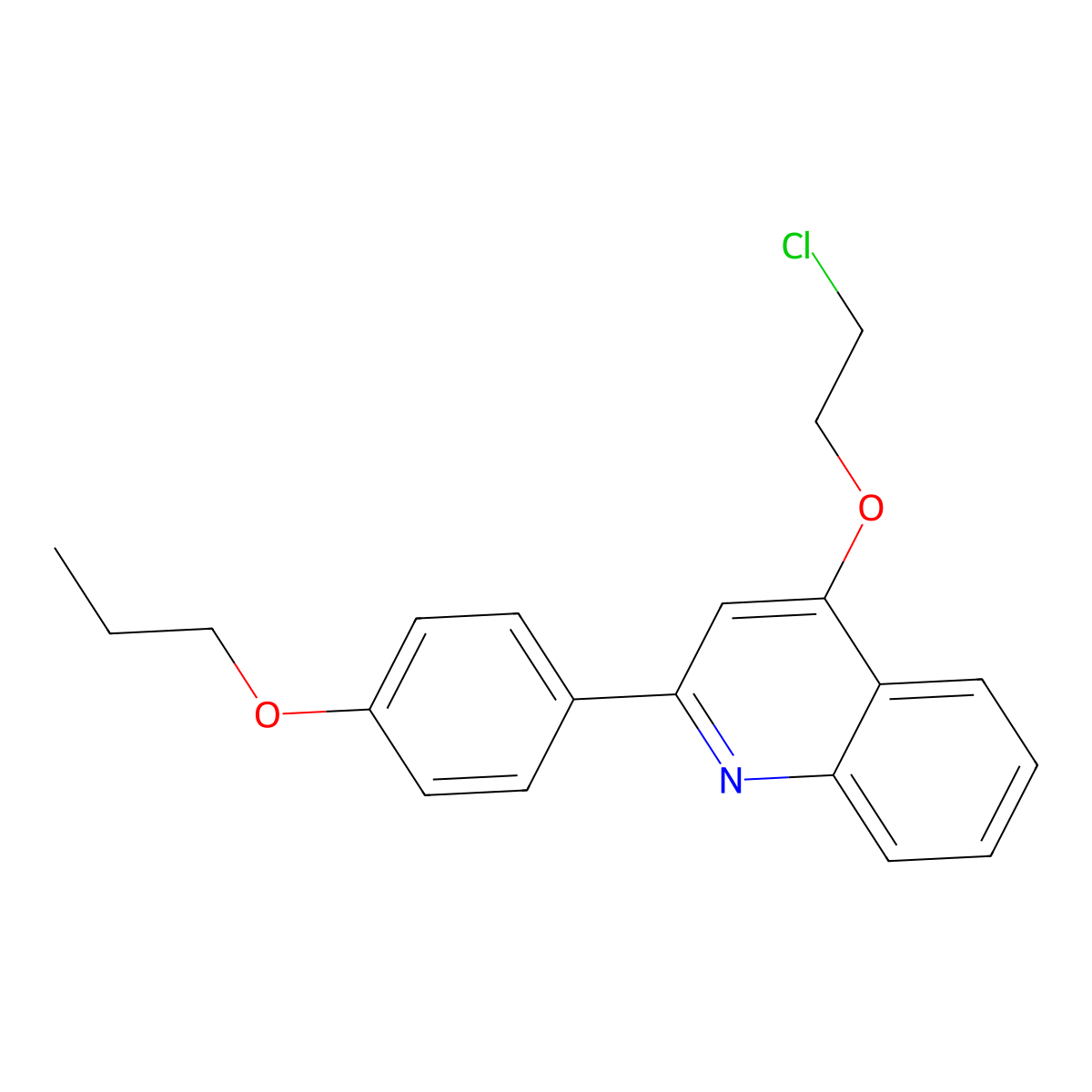 4-(2-Chloroethoxy)-2-(4-propoxyphenyl)quinoline molecular structure, CAS 1443120-51-1