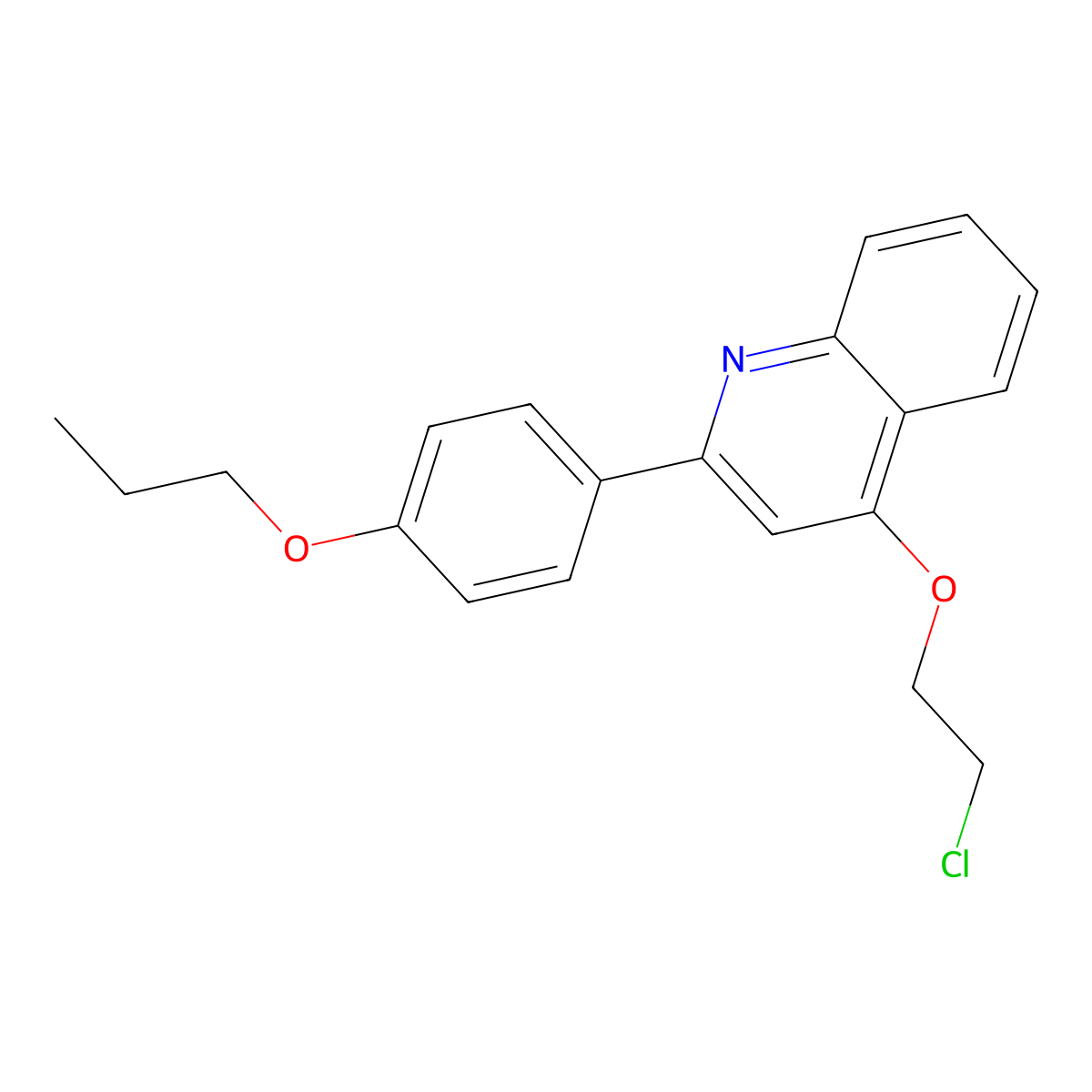 4-(2-Chloroethoxy)-2-(4-propoxyphenyl)quinoline molecular structure, CAS 1443120-51-1
