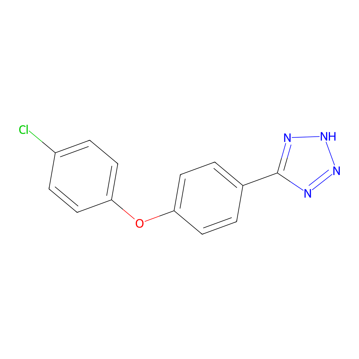 5-[4-(4-Chlorophenoxy)phenyl]-2H-tetrazole molecular structure, CAS 1443126-24-6