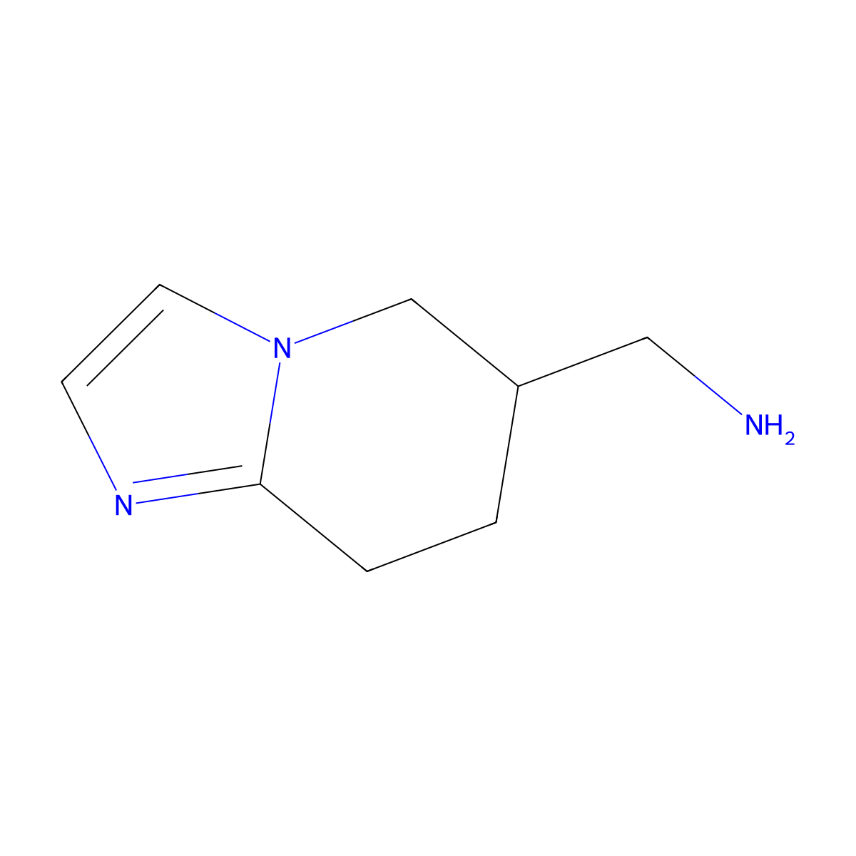 5H,6H,7H,8H-imidazo[1,2-a]pyridin-6-ylmethanamine molecular structure, CAS 1443137-48-1