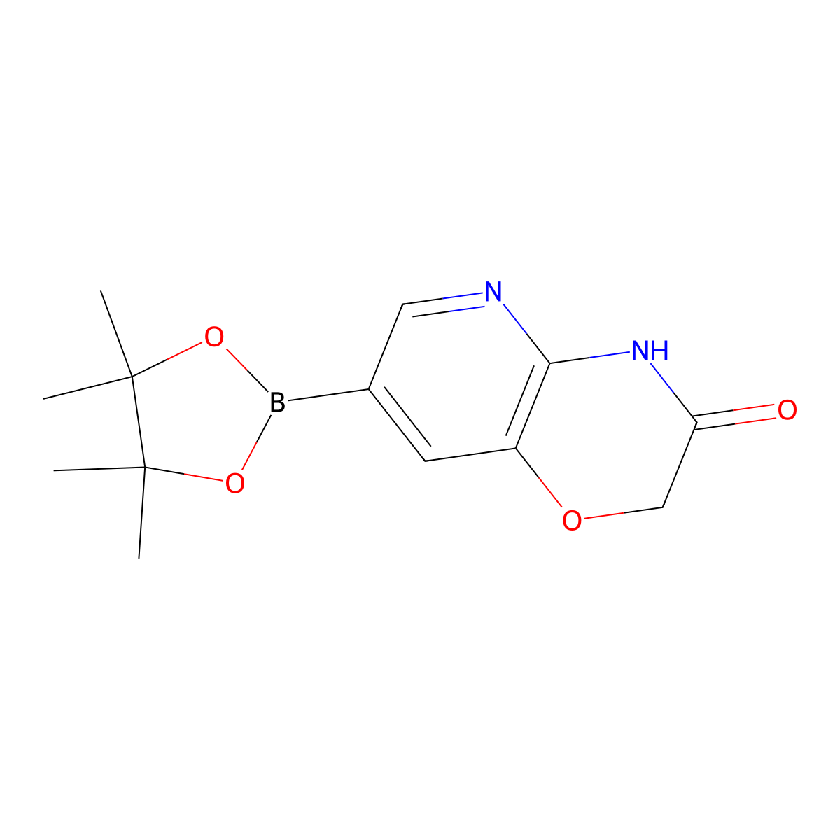 7-(4,4,5,5-tetramethyl-1,3,2-dioxaborolan-2-yl)-2H-pyrido[3,2-b][1,4]oxazin-3(4H)-one molecular structure, CAS 1443147-02-1