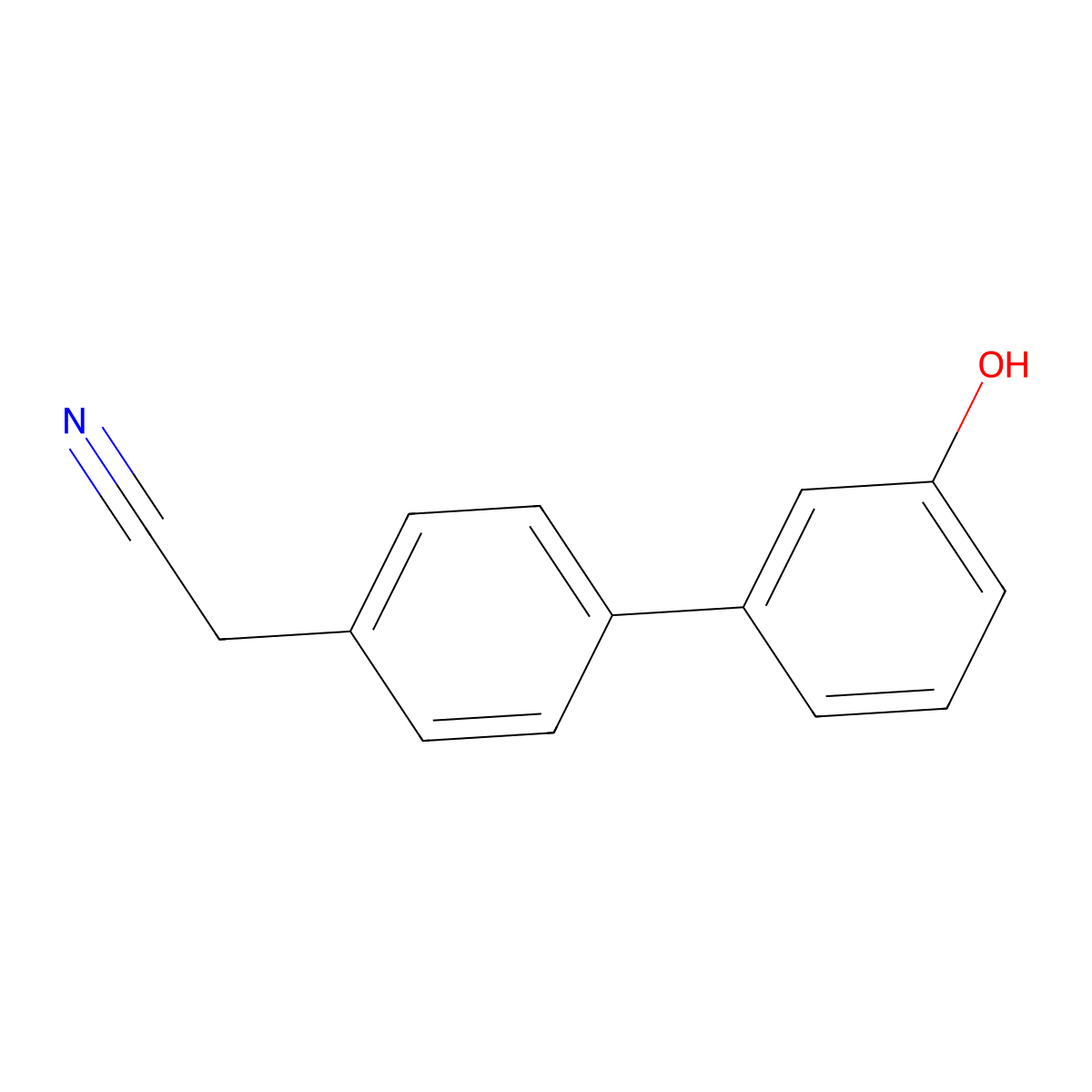 3'-Hydroxy[1,1'-biphenyl]-4-acetonitrile molecular structure, CAS 1443159-80-5