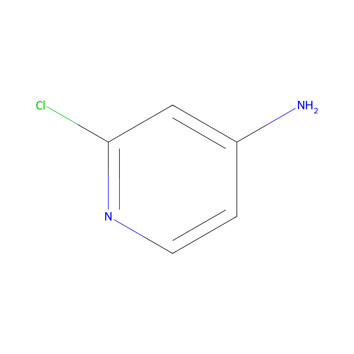 2-Chloropyridin-4-amine molecular structure, CAS 14432-12-3