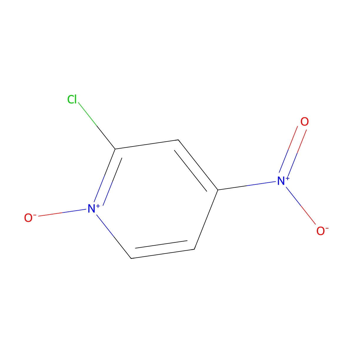 2-Chloro-4-nitropyridine 1-oxide molecular structure, CAS 14432-16-7