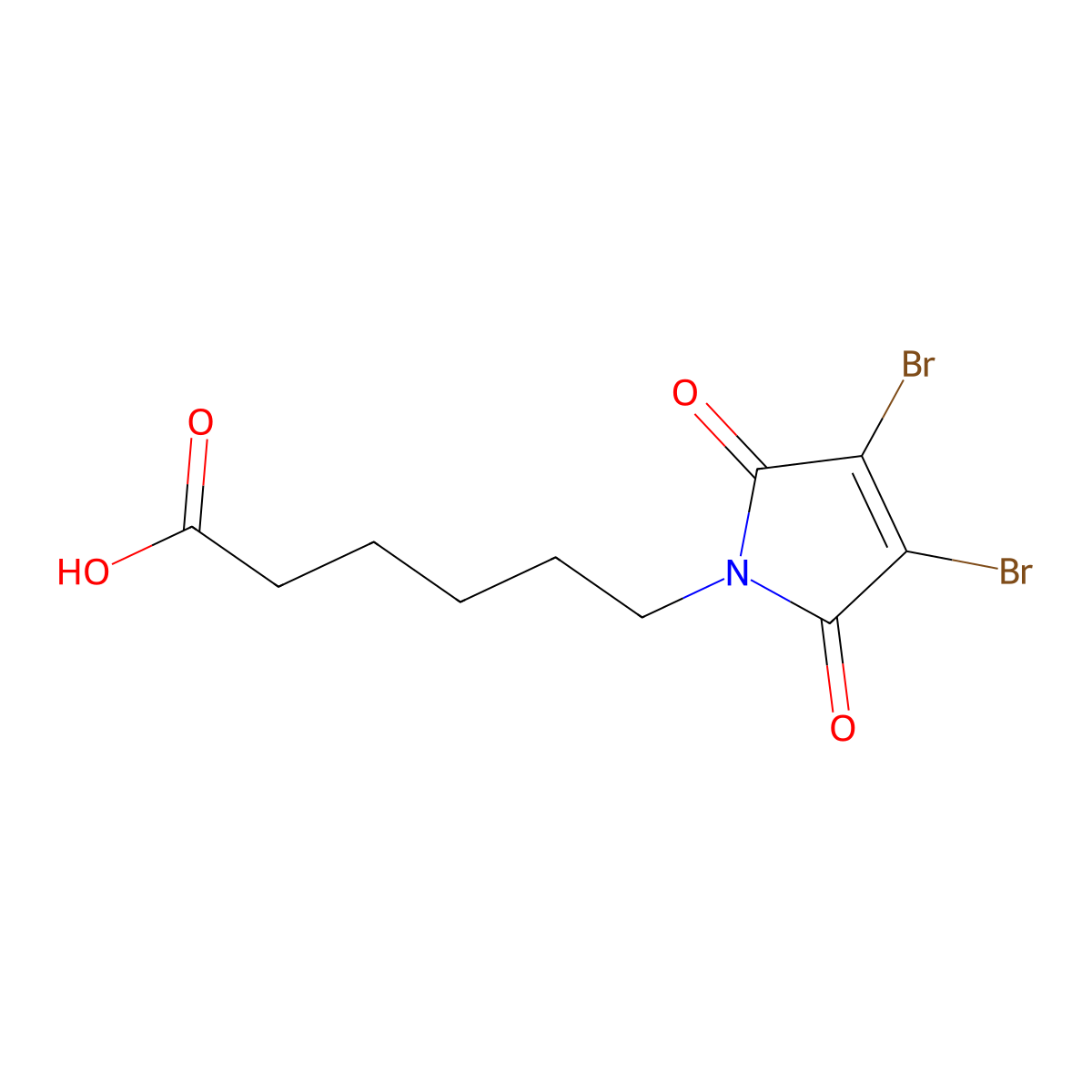 Dibromomaleimide-C5-COOH molecular structure, CAS 1443214-97-8