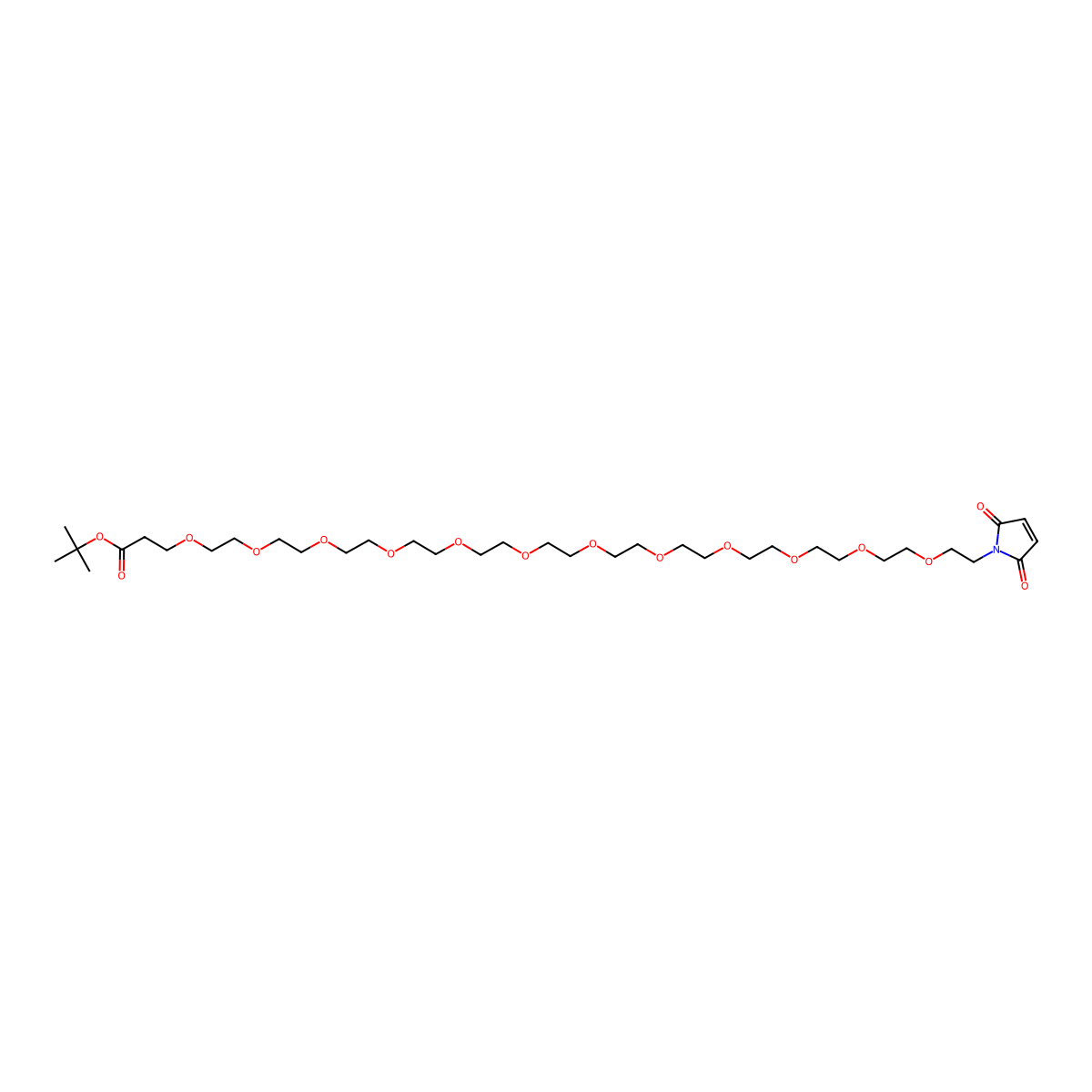 Mal-PEG12-t-butyl ester molecular structure, CAS 1443214-98-9