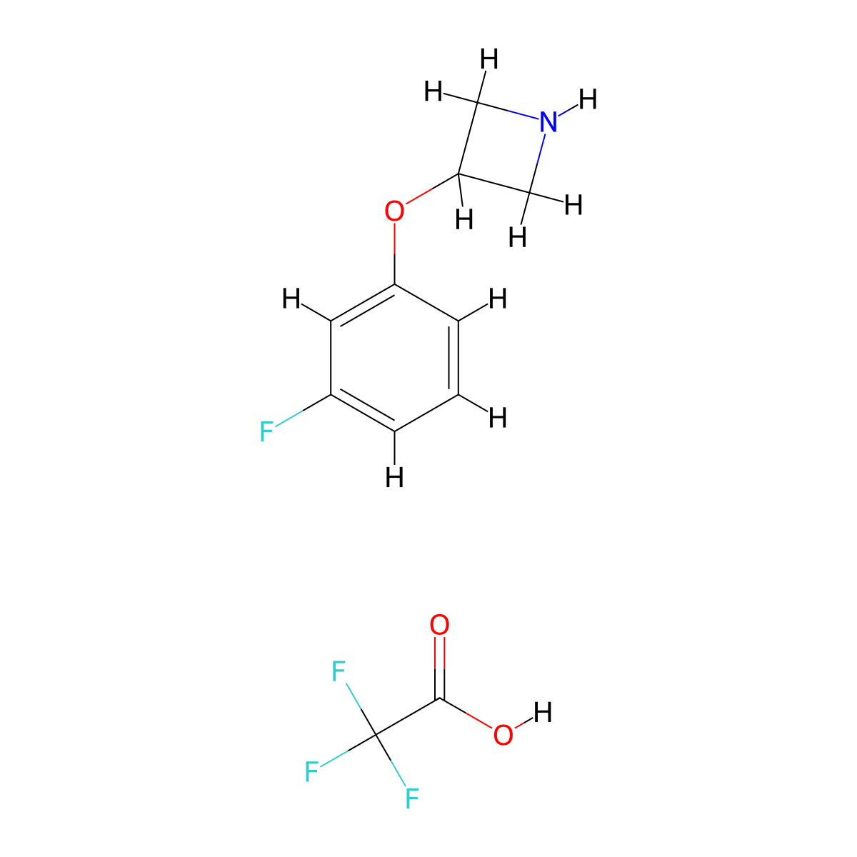 3-(3-Fluorophenoxy)azetidinetrifluoroacetic acid molecular structure, CAS 1443221-18-8