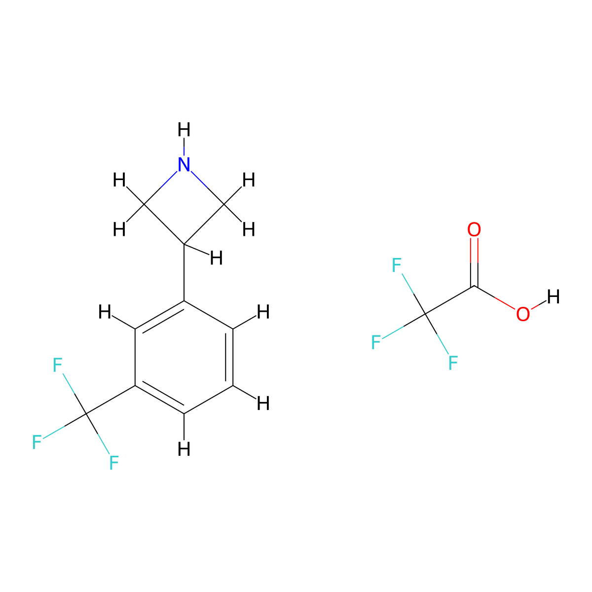 3-[3-(Trifluoromethyl)phenyl]azetidine tfa molecular structure, CAS 1443237-00-0