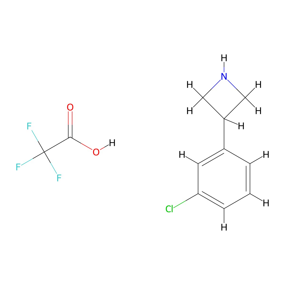 3-(3-Chlorophenyl)azetidine; trifluoroacetic acid molecular structure, CAS 1443238-83-2