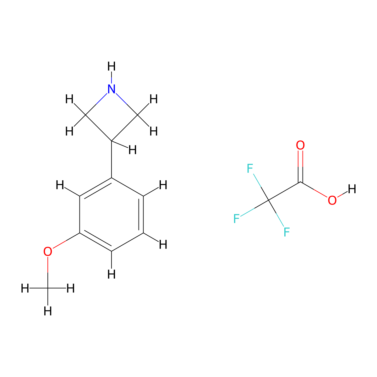3-(3-Methoxyphenyl)azetidine; trifluoroacetic acid molecular structure, CAS 1443239-04-0