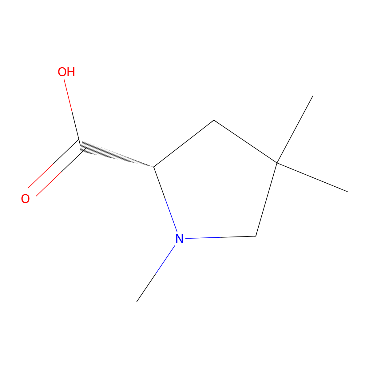 L-Proline, 1,4,4-trimethyl- molecular structure, CAS 1443245-02-0
