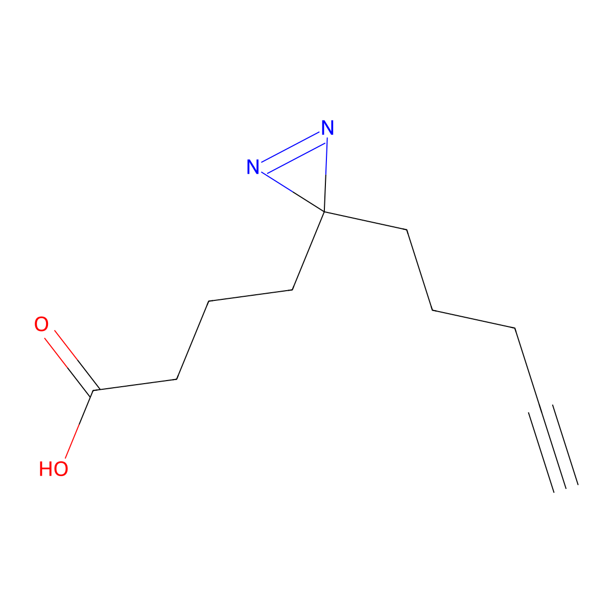 4-[3-(pent-4-yn-1-yl)-3H-diazirin-3-yl]butanoic acid molecular structure, CAS 1443248-11-0