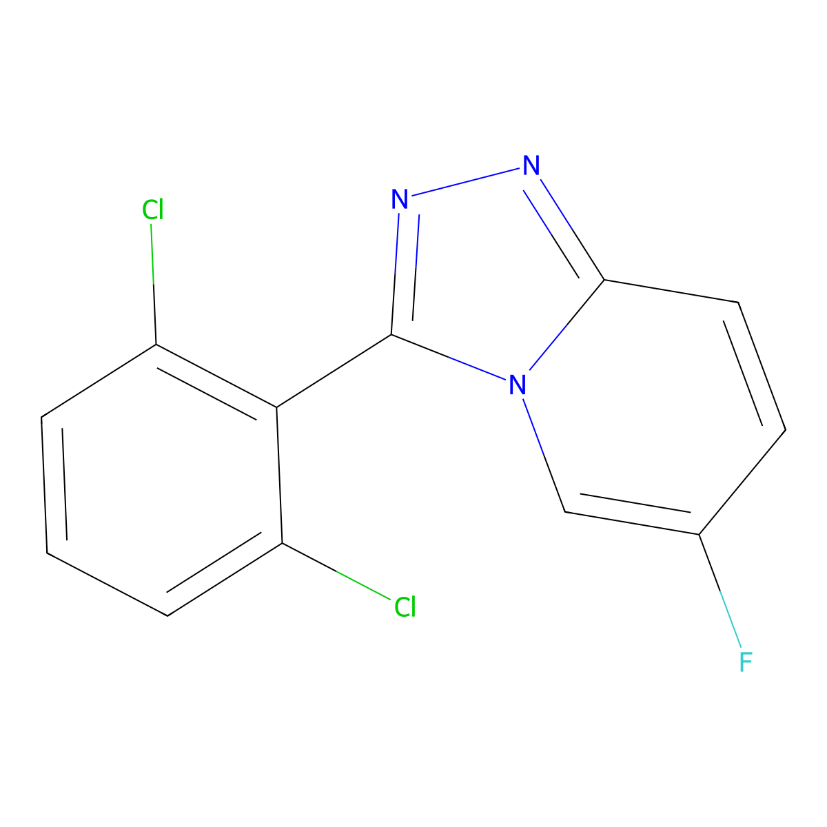 3-(2,6-Dichlorophenyl)-6-fluoro-[1,2,4]triazolo[4,3-a]pyridine molecular structure, CAS 1443248-62-1