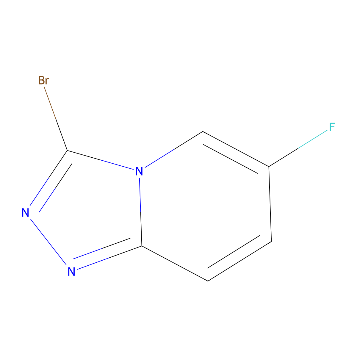 3-Bromo-6-fluoro-[1,2,4]triazolo[4,3-a]pyridine molecular structure, CAS 1443252-68-3