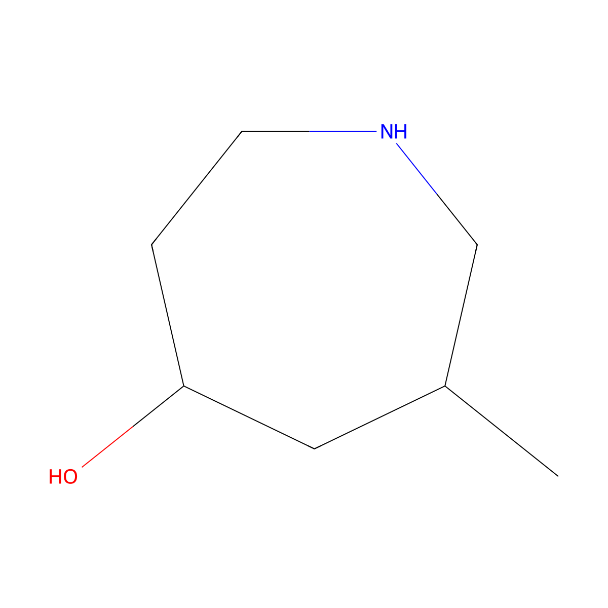 6-Methylazepan-4-ol molecular structure, CAS 1443256-84-5