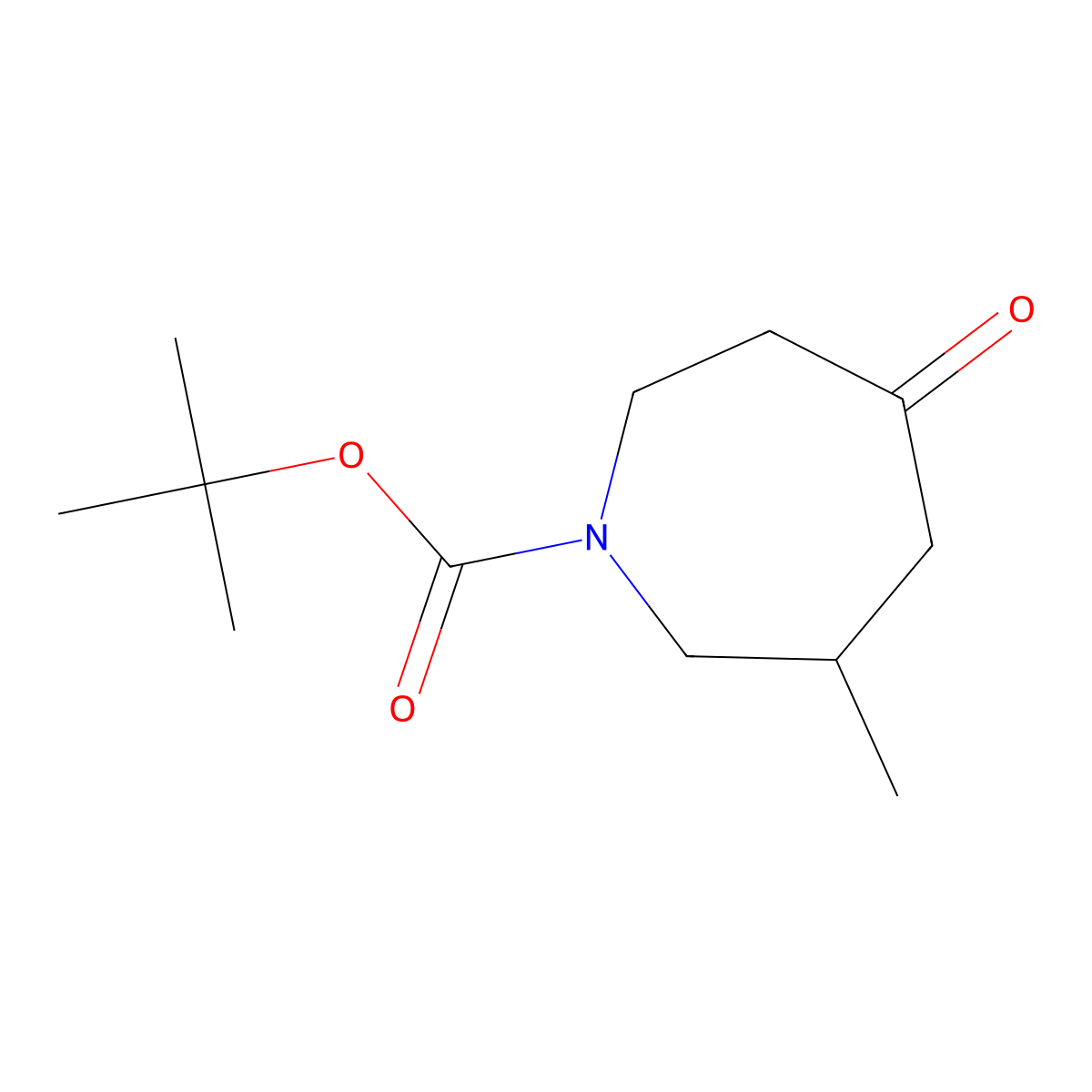 tert-Butyl 3-methyl-5-oxoazepane-1-carboxylate molecular structure, CAS 1443256-86-7