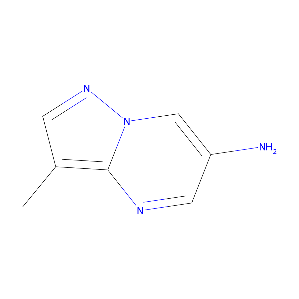 3-Methylpyrazolo[1,5-a]pyrimidin-6-amine molecular structure, CAS 1443278-78-1