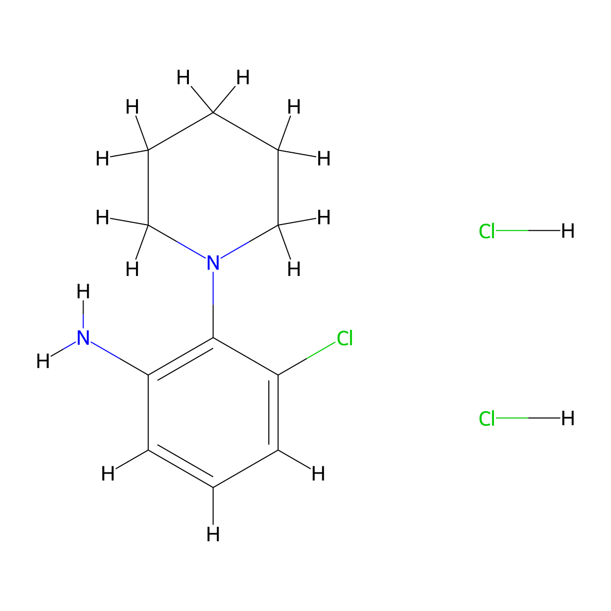 [3-Chloro-2-(1-piperidinyl)phenyl]amine dihydrochloride molecular structure, CAS 1443278-97-4