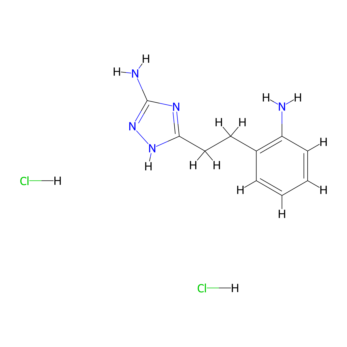 3-(2-Aminophenethyl)-1H-1,2,4-triazol-5-amine dihydrochloride molecular structure, CAS 1443279-00-2