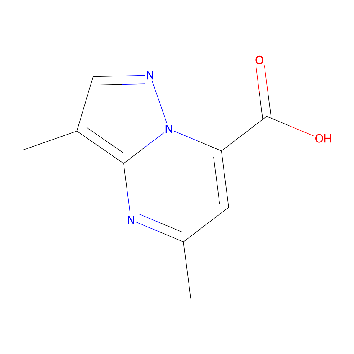 3,5-Dimethylpyrazolo[1,5-a]pyrimidine-7-carboxylic acid molecular structure, CAS 1443279-03-5