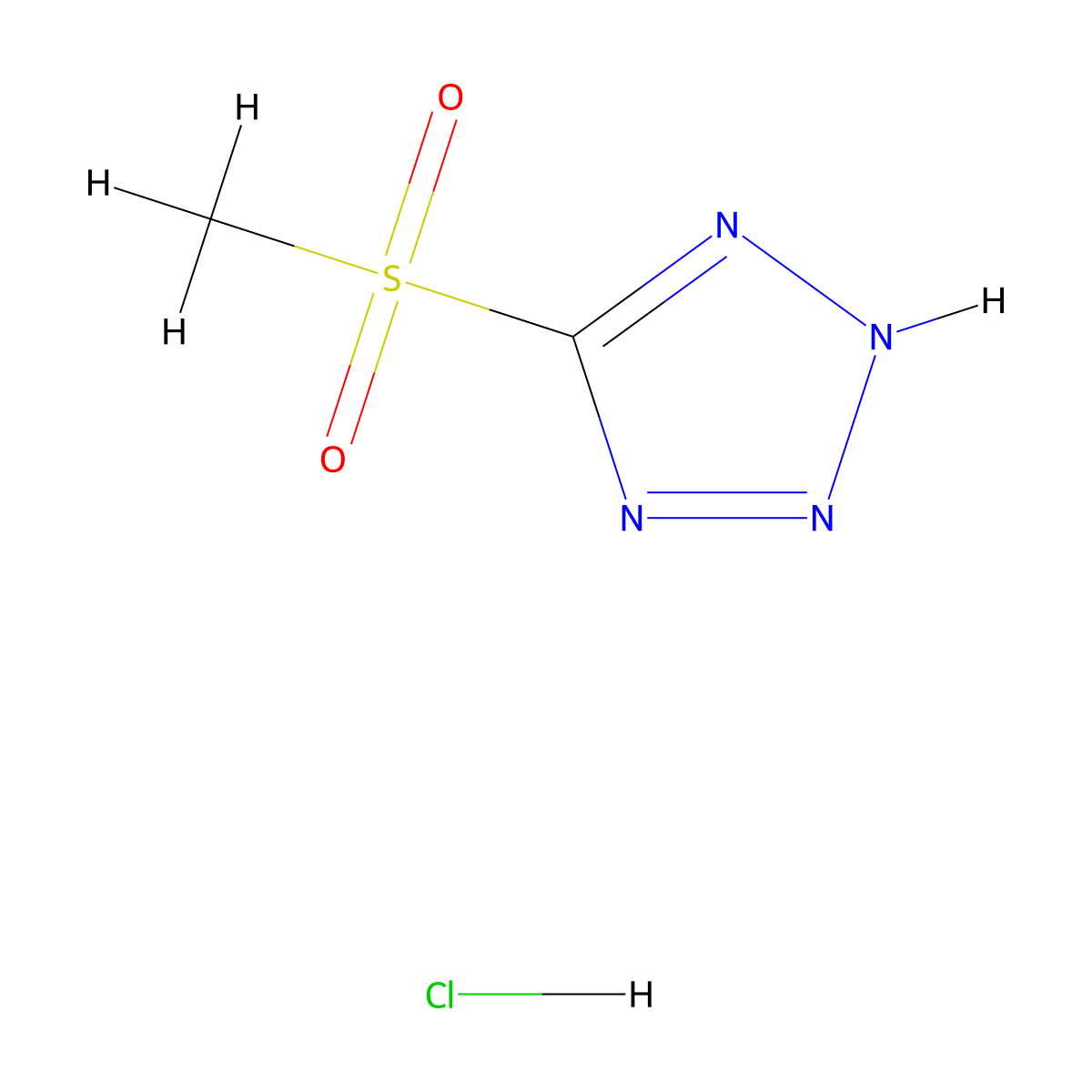 5-(methylsulfonyl)-1{H}-tetrazole molecular structure, CAS 1443279-22-8