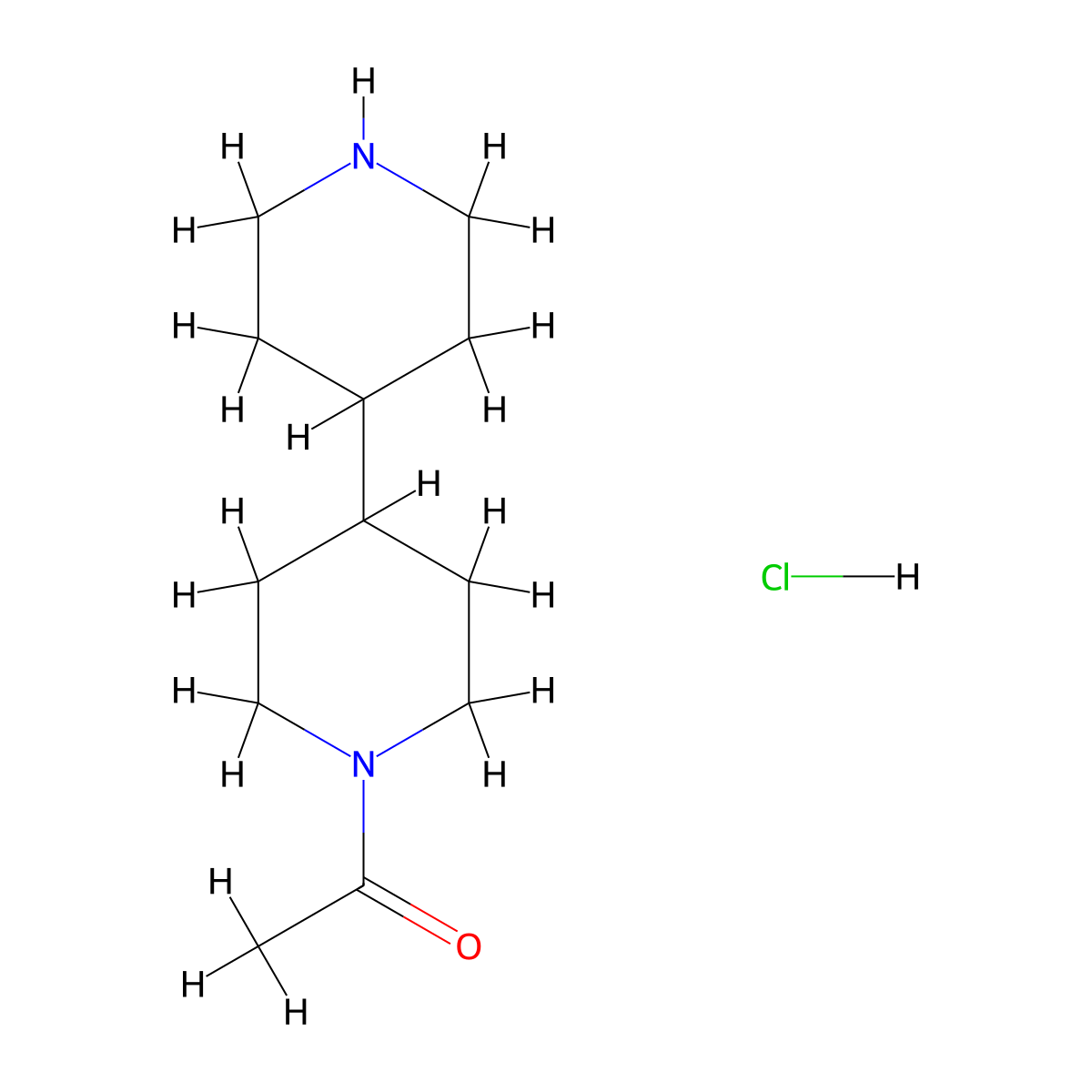 1-Acetyl-4,4'-bipiperidine hydrochloride molecular structure, CAS 1443279-23-9