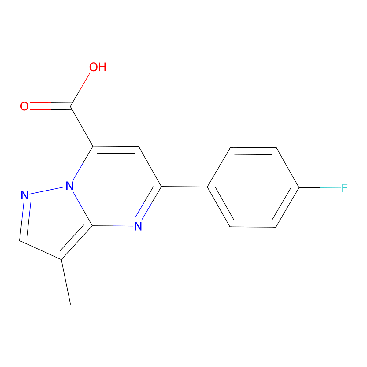 5-(4-Fluorophenyl)-3-methylpyrazolo[1,5-a]pyrimidine-7-carboxylic acid molecular structure, CAS 1443279-63-7