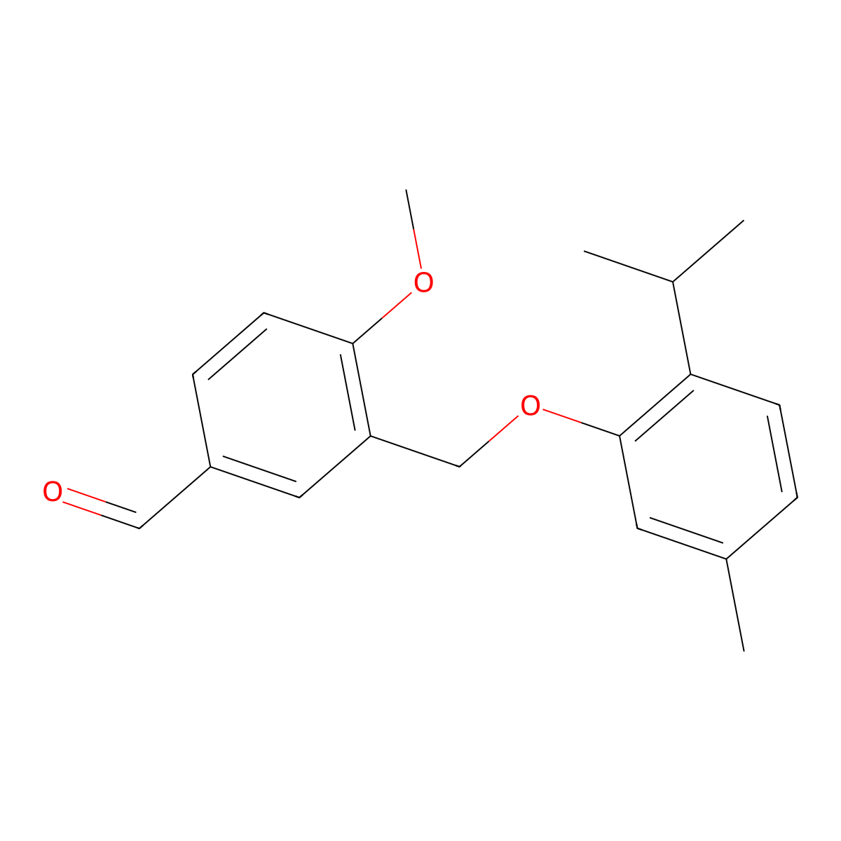 3-[(2-Isopropyl-5-methylphenoxy)methyl]-4-methoxybenzaldehyde molecular structure, CAS 1443279-70-6