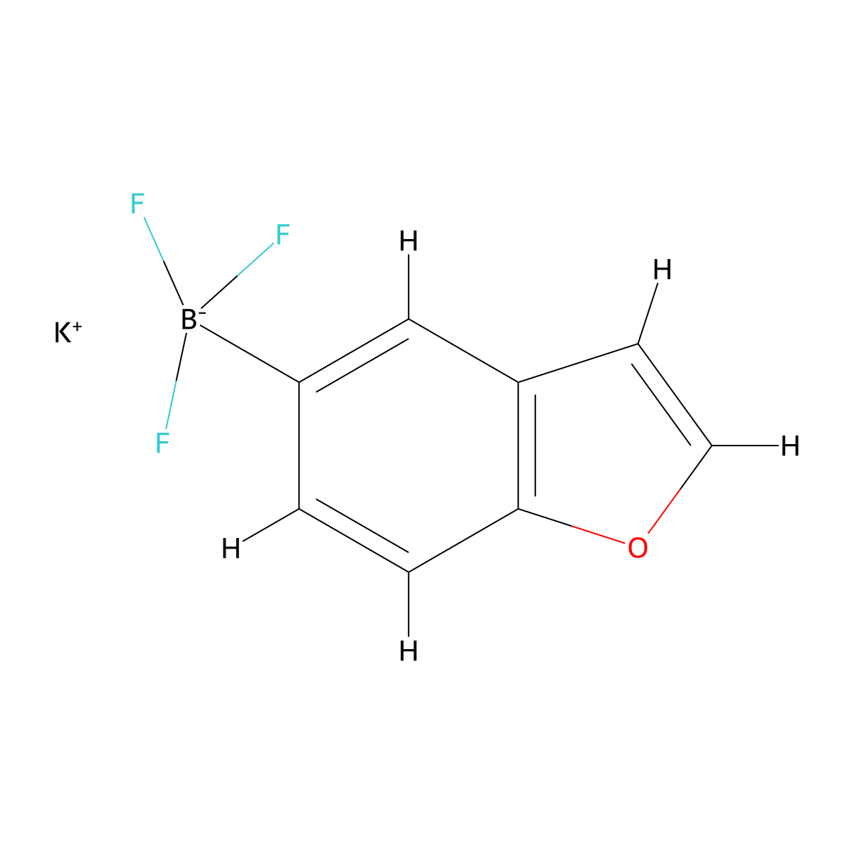 Potassium (1-benzofuran-5-yl)trifluoroboranuide molecular structure, CAS 1443282-44-7