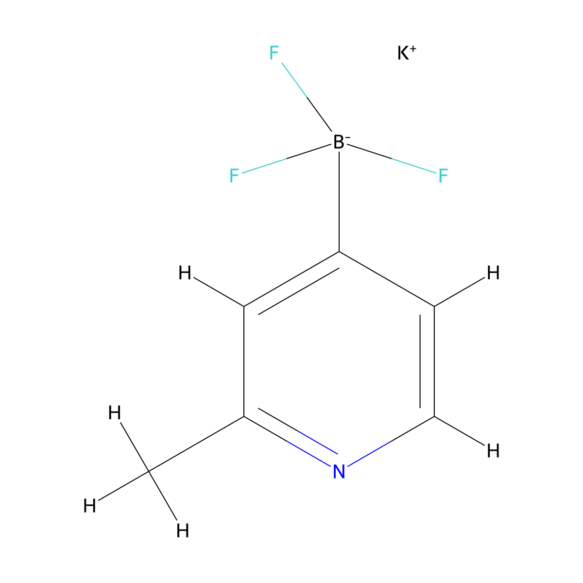 Potassium trifluoro(2-methylpyridin-4-yl)boranuide molecular structure, CAS 1443282-45-8