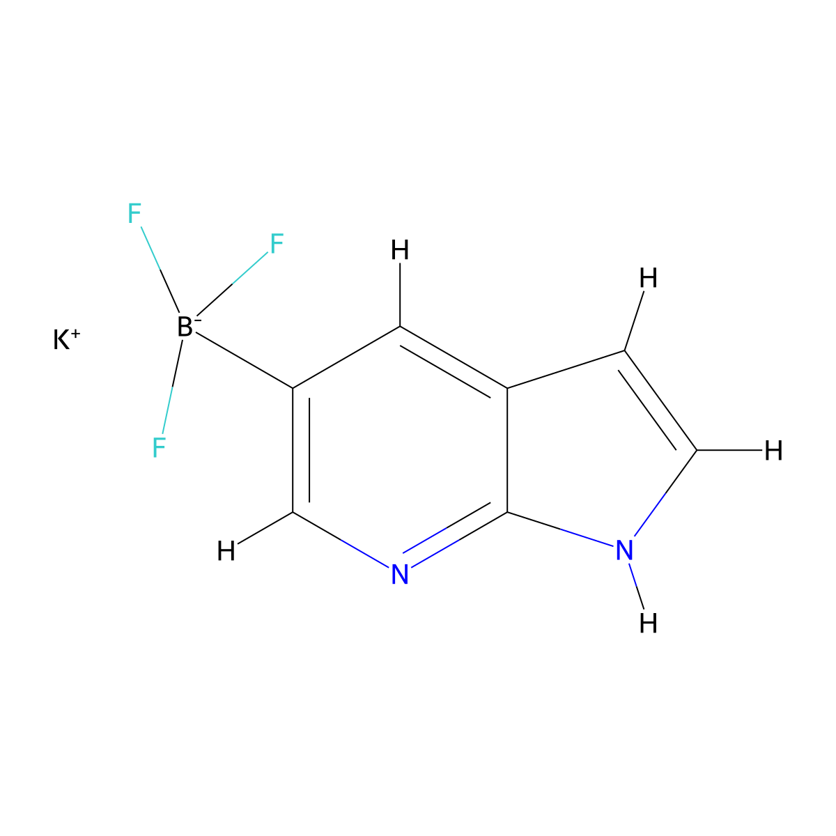 potassium trifluoro({1H-pyrrolo[2,3-b]pyridin-5-yl})boranuide molecular structure, CAS 1443282-46-9
