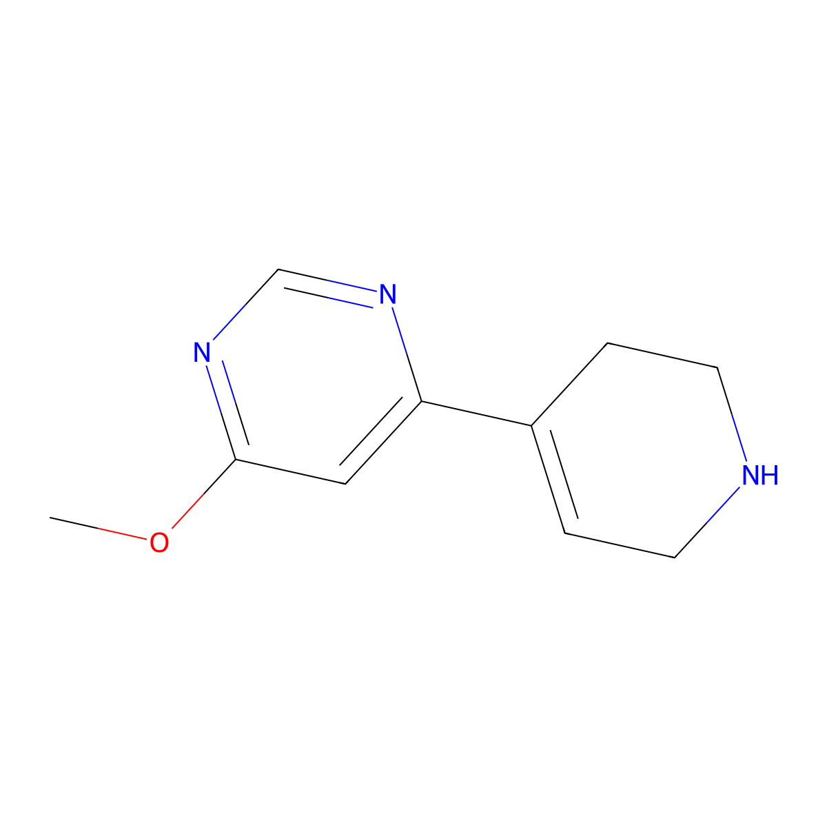 4-Methoxy-6-(1,2,3,6-tetrahydropyridin-4-yl)pyrimidine molecular structure, CAS 1443282-60-7