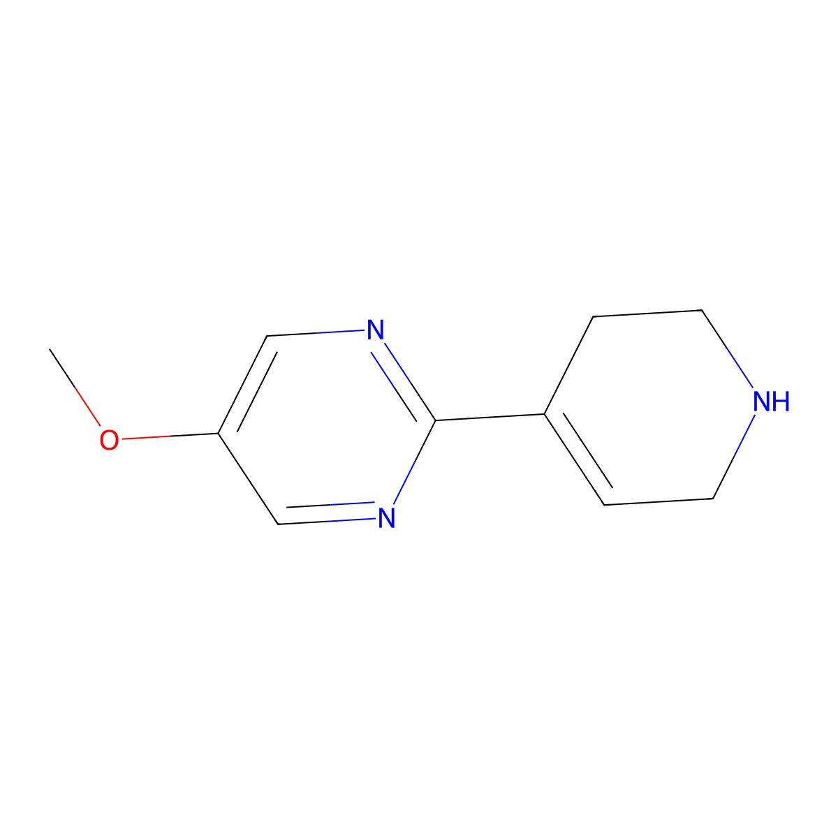 5-Methoxy-2-(1,2,3,6-tetrahydropyridin-4-yl)pyrimidine molecular structure, CAS 1443282-62-9