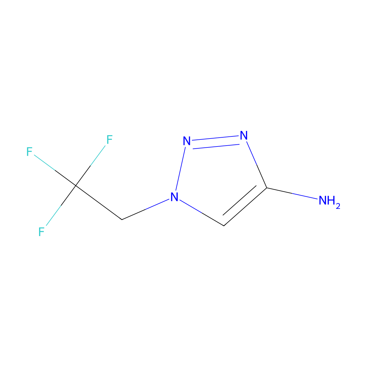 1-(2,2,2-trifluoroethyl)-1H-1,2,3-triazol-4-amine molecular structure, CAS 1443285-68-4