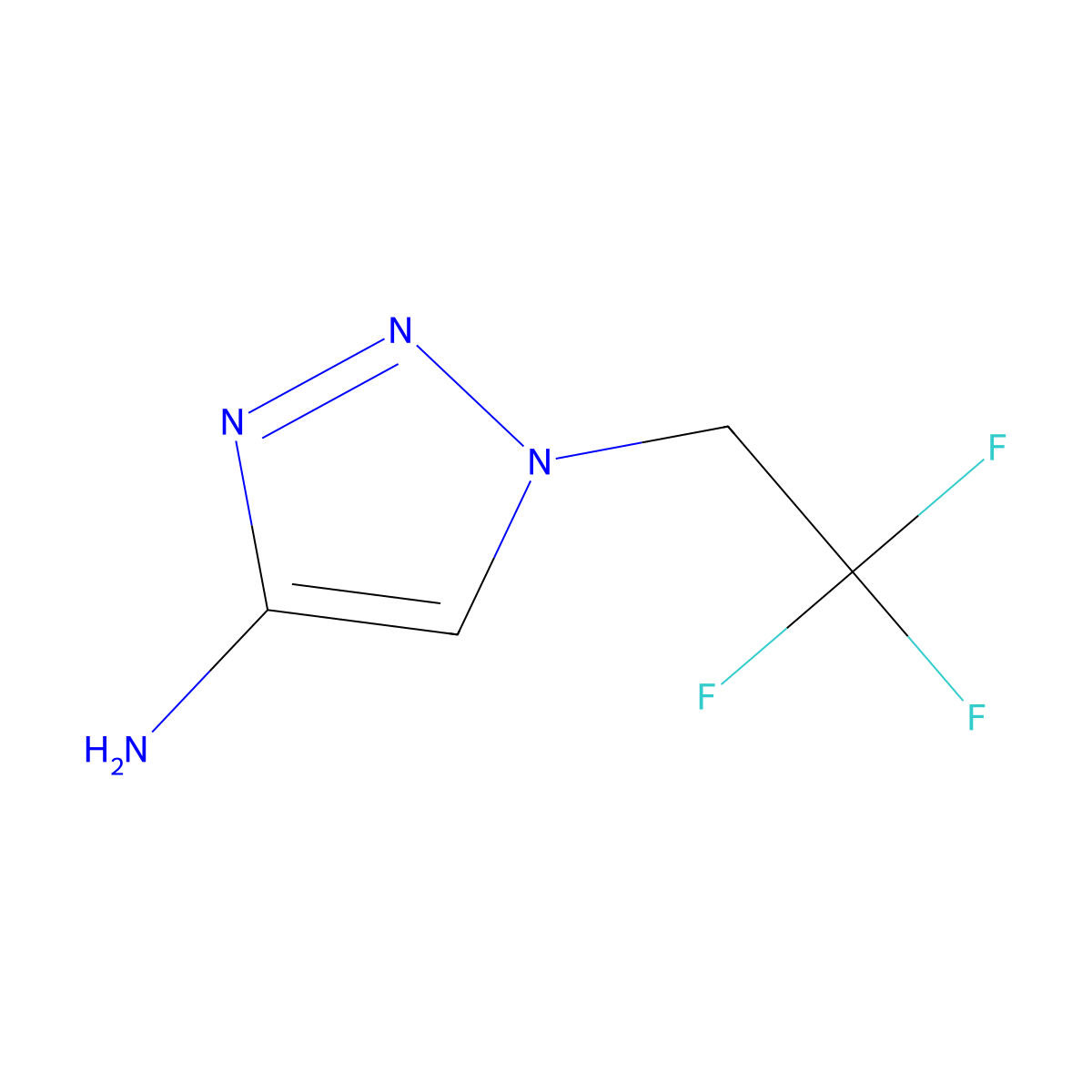 1-(2,2,2-trifluoroethyl)-1H-1,2,3-triazol-4-amine molecular structure, CAS 1443285-68-4