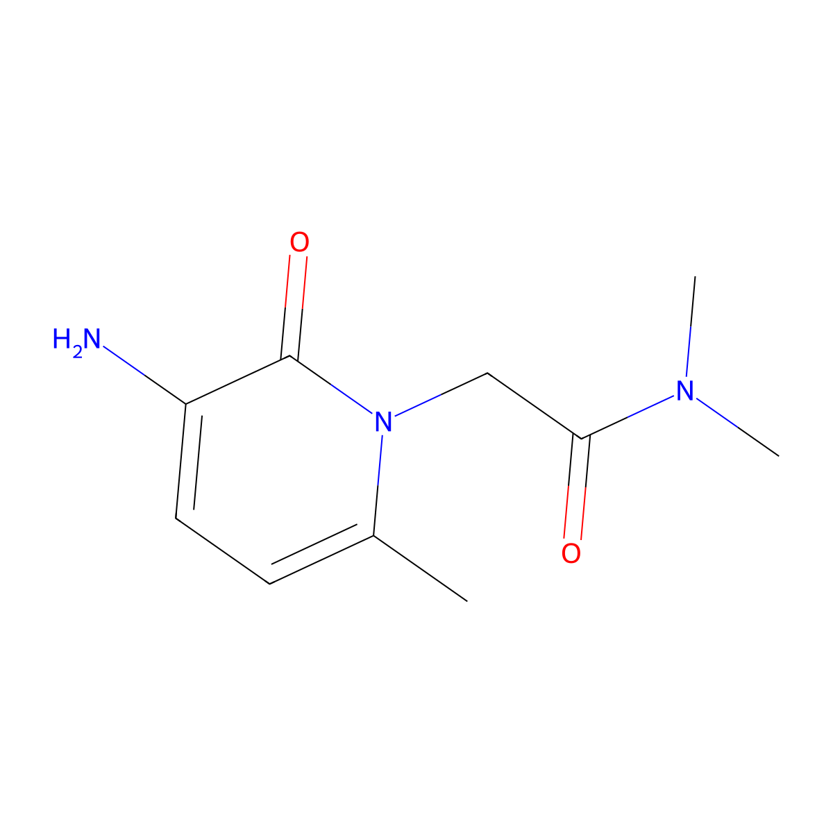2-(3-Amino-6-methyl-2-oxopyridin-1(2H)-yl)-N,N-dimethylacetamide molecular structure, CAS 1443285-71-9