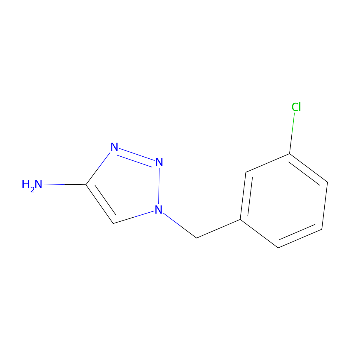 1-(3-Chlorobenzyl)-1h-1,2,3-triazol-4-amine molecular structure, CAS 1443285-76-4