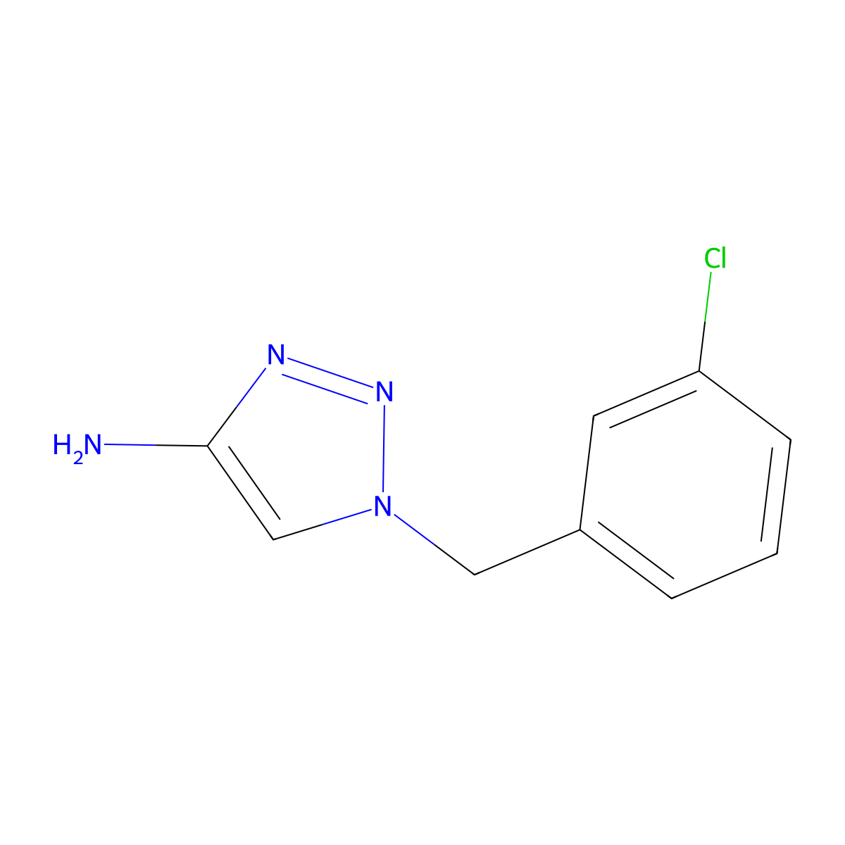 1-(3-Chlorobenzyl)-1h-1,2,3-triazol-4-amine molecular structure, CAS 1443285-76-4