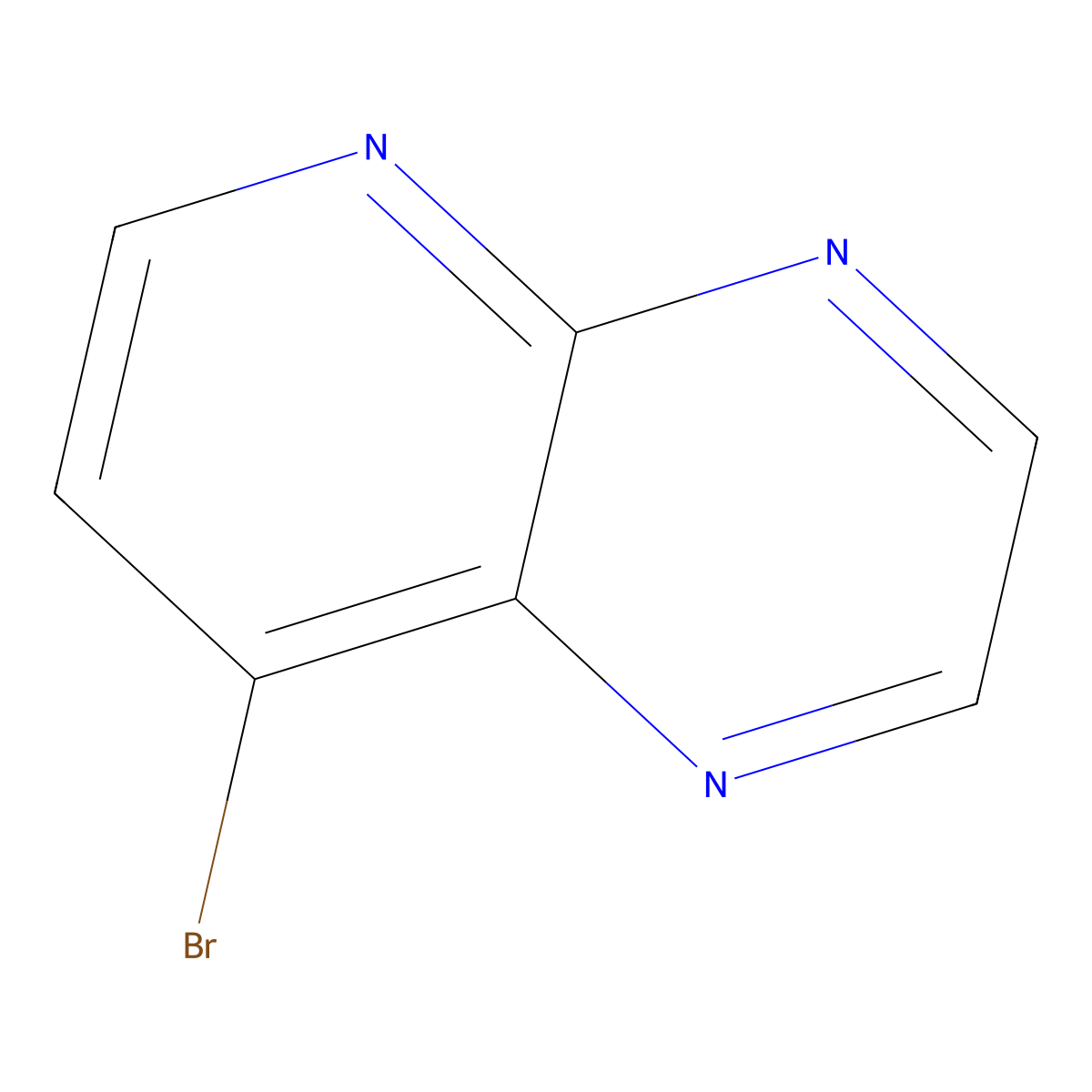 8-Bromopyrido(2,3-b)pyrazine molecular structure, CAS 1443286-07-4