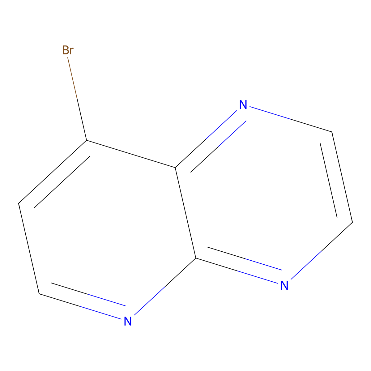 8-Bromopyrido(2,3-b)pyrazine molecular structure, CAS 1443286-07-4
