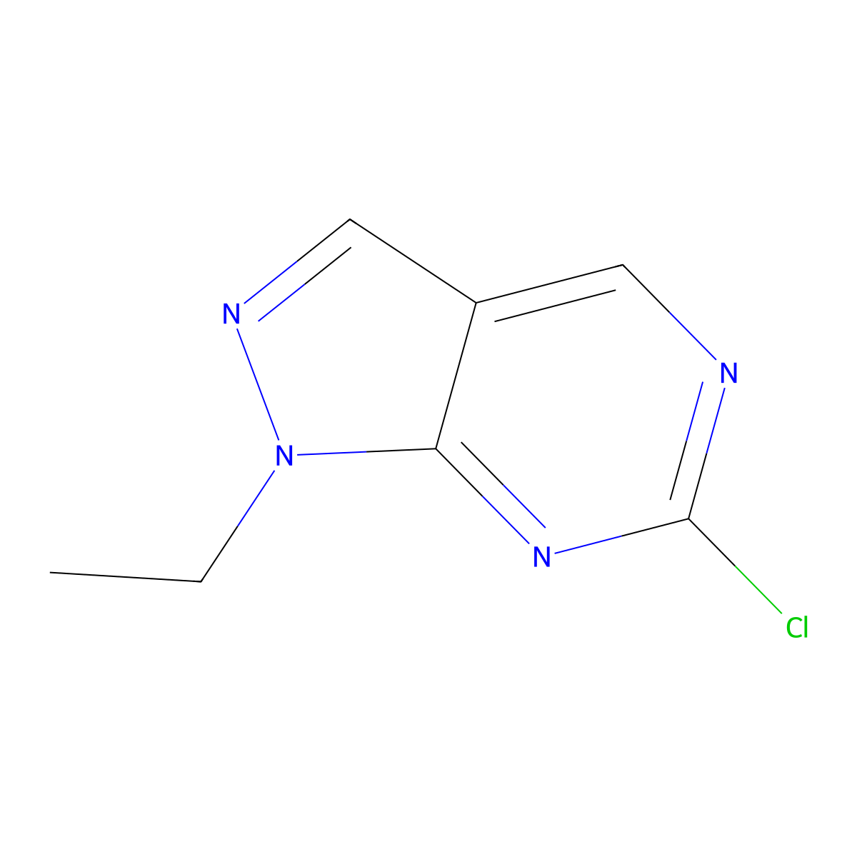 6-Chloro-1-ethyl-1H-pyrazolo[3,4-d]pyrimidine molecular structure, CAS 1443286-78-9