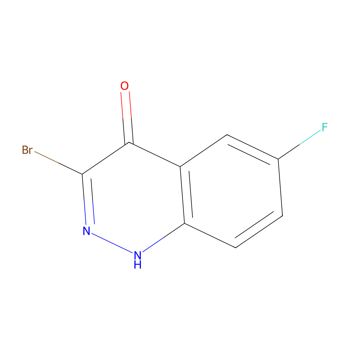 3-Bromo-6-fluorocinnolin-4(1H)-one molecular structure, CAS 1443286-81-4