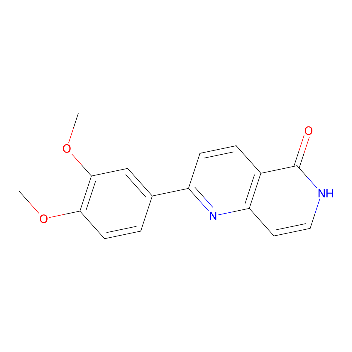 2-(3,4-Dimethoxyphenyl)-1,6-naphthyridin-5(6H)-one molecular structure, CAS 1443286-91-6