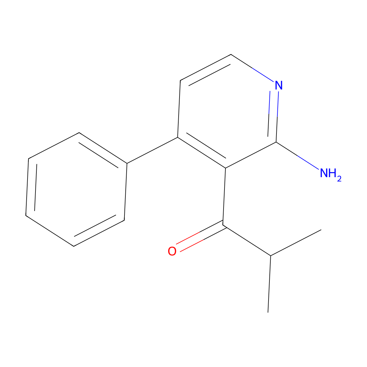1-(2-Amino-4-phenylpyridin-3-yl)-2-methylpropan-1-one molecular structure, CAS 1443286-94-9