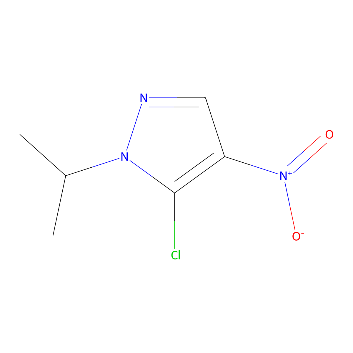5-chloro-1-isopropyl-4-nitro-1H-pyrazole molecular structure, CAS 1443287-26-0