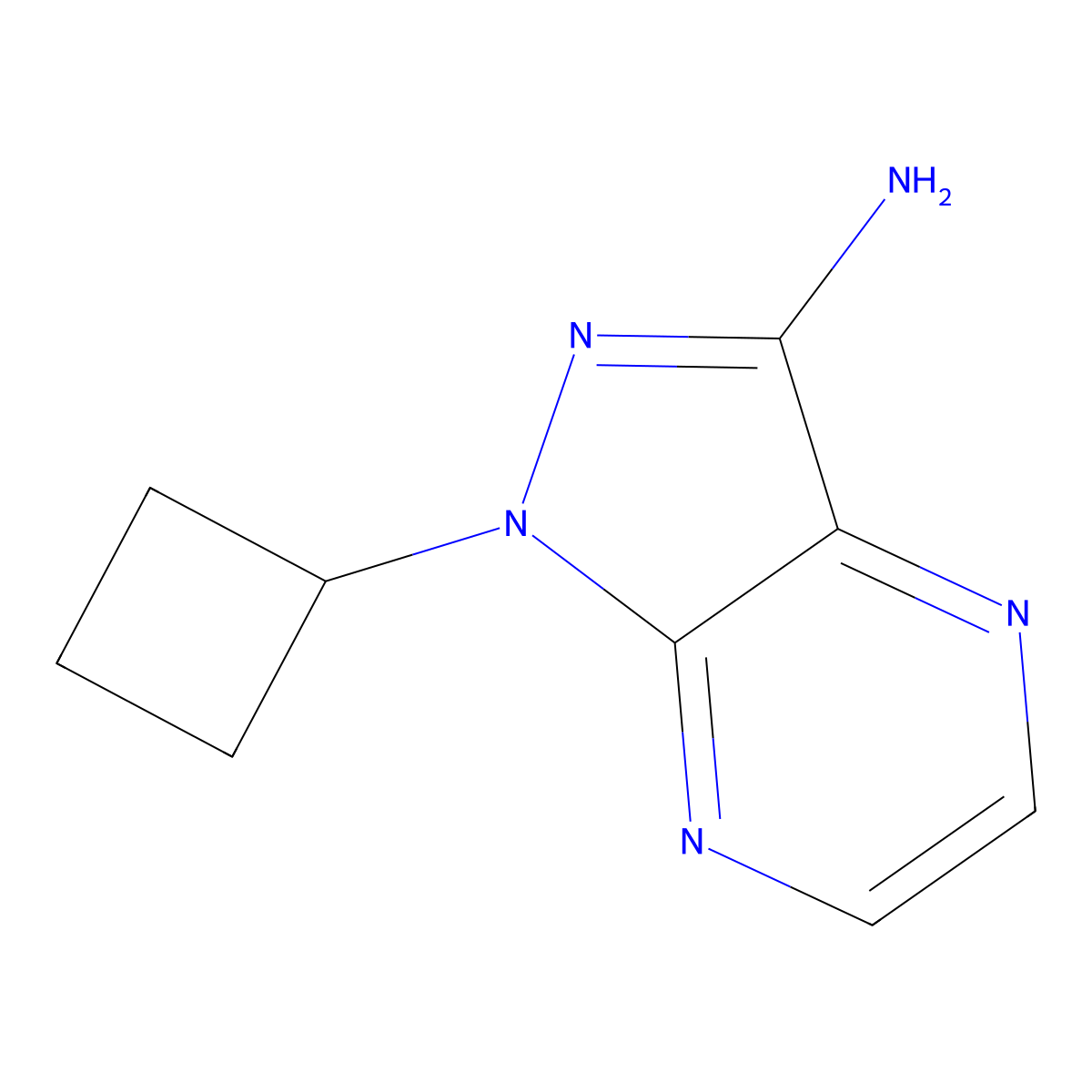 1-Cyclobutyl-1H-pyrazolo[3,4-b]pyrazin-3-amine molecular structure, CAS 1443287-27-1
