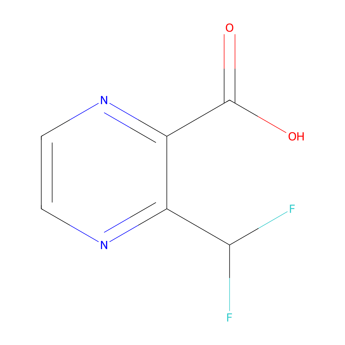 3-(Difluoromethyl)pyrazine-2-carboxylic acid molecular structure, CAS 1443287-46-4