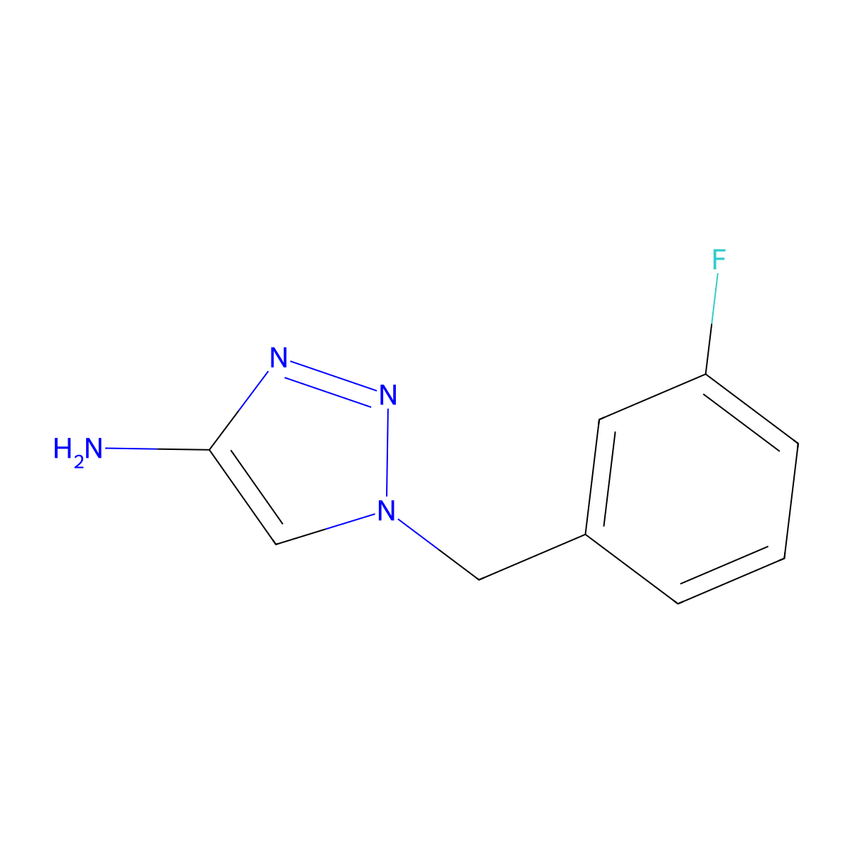 1-(3-Fluorobenzyl)-1H-1,2,3-triazol-4-amine molecular structure, CAS 1443288-10-5